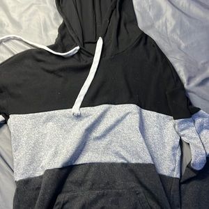 black and grey hoodie
